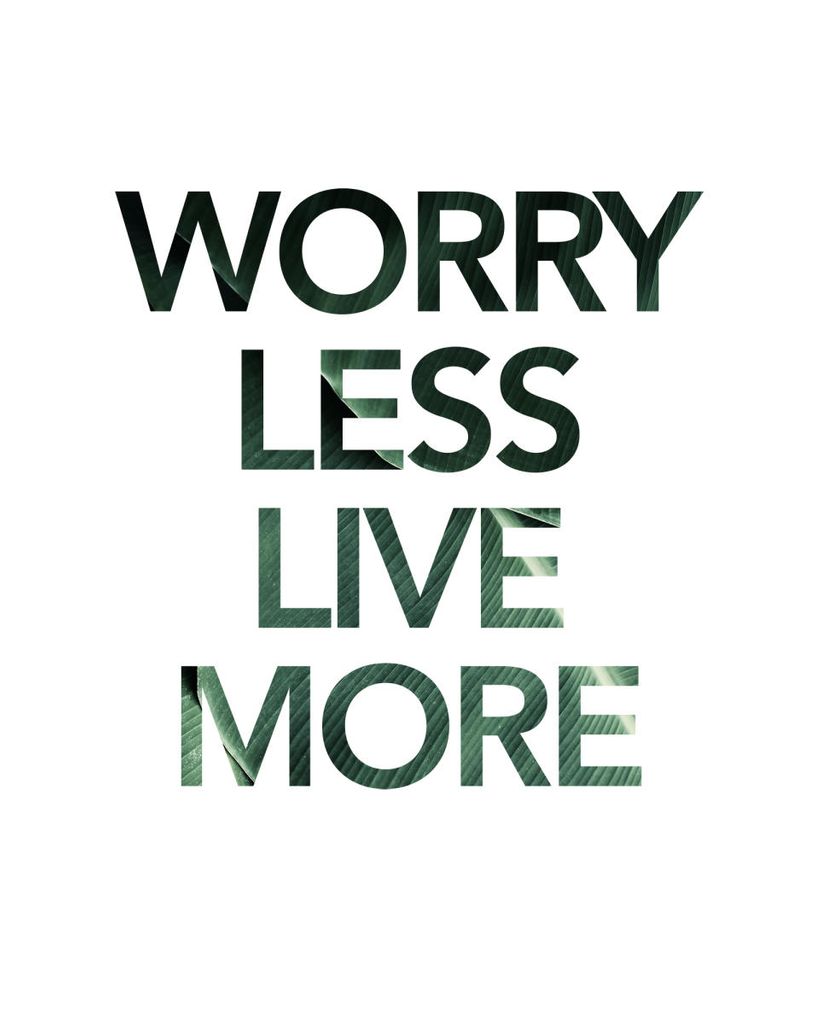 Poster - Worry Less Live More 40x50 - Dear Sam