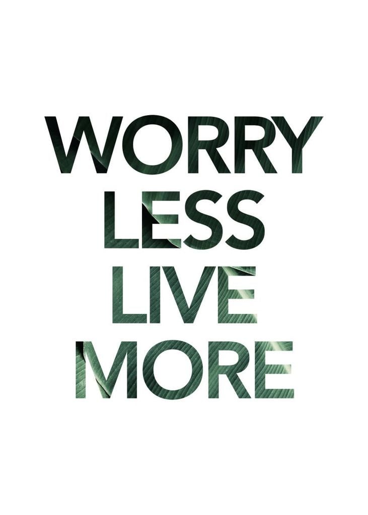 Poster - Worry Less Live More 50x70 - Dear Sam