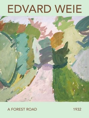 A Forest Road By Edvard Weie 30x40