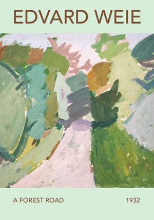 A Forest Road By Edvard Weie 70x100