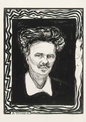 August Strindberg By Munch 21x30