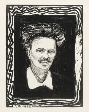 August Strindberg By Munch 40x50