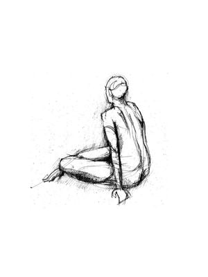 Back Of A Woman Sitting 30x40