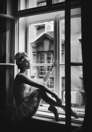 Ballerina In Window 70x100