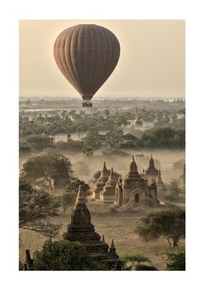 Balloon Over Bagan 21x30