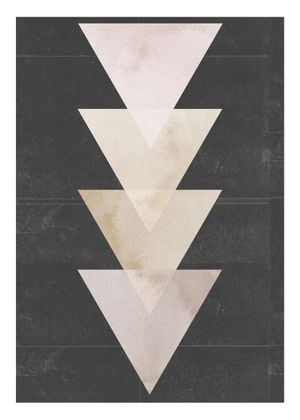 Beige Geometries 50x70