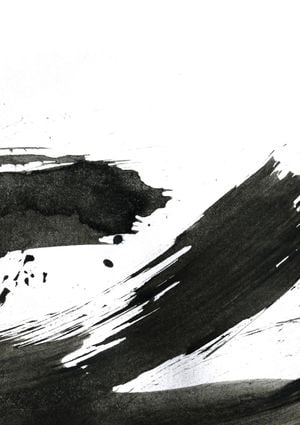 Black Ink Strokes 21x30