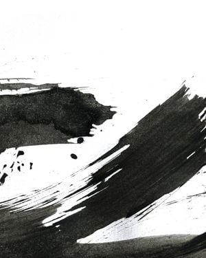Black Ink Strokes 40x50