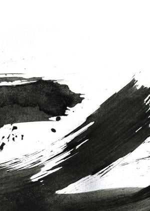 Black Ink Strokes 50x70