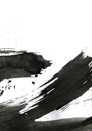 Black Ink Strokes 70x100