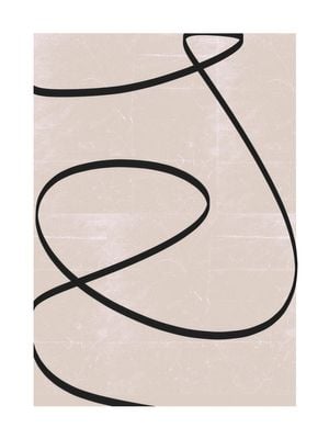 Black Line Abstract 30x40