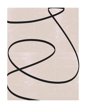 Black Line Abstract 40x50