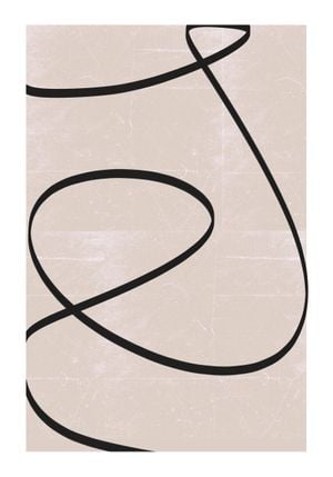 Black Line Abstract 70x100