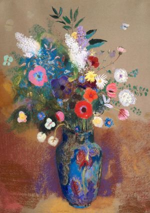 Bouquet Of Flowers By O.Redon 21x30