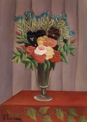 Bouquet Of Flowers By Rousseau 50x70