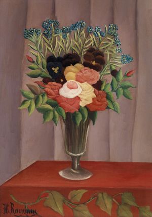 Bouquet Of Flowers By Rousseau 70x100