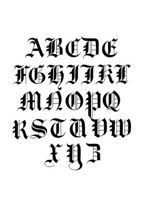 Calligraphy Alphabet 21x30