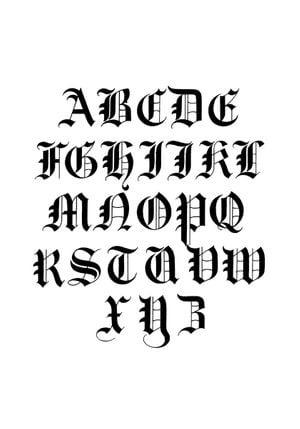 Calligraphy Alphabet 70x100