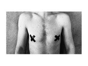 Censored Breasts Man 40x30