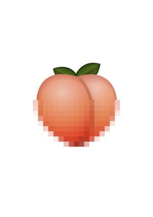 Censored Peach 21x30