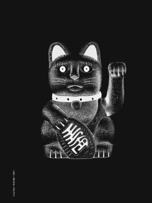 Maneki-neko 30x40