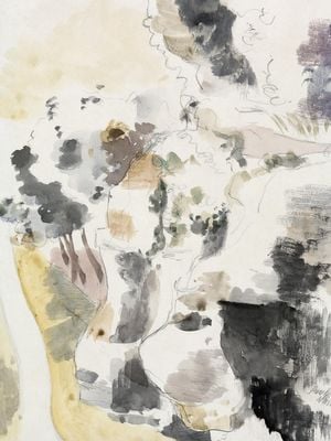Cliffs By Paul Nash 30x40