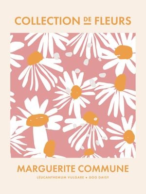 Dog Daisy Collection De Fleurs 30x40