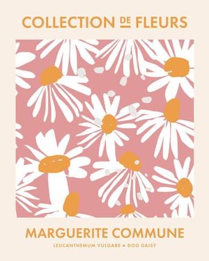 Dog Daisy Collection De Fleurs 40x50