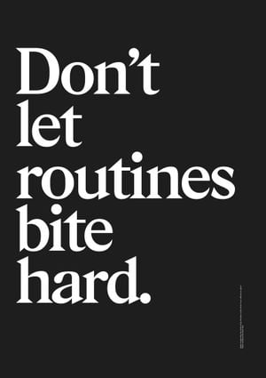 Dont Let Routines Bite Hard 21x30
