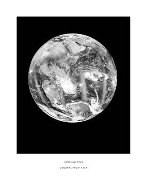 Earth From The Satellite 40x50