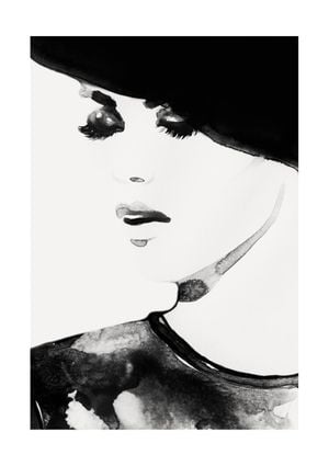 Eyes Closed Illustration 21x30