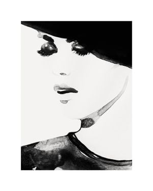 Eyes Closed Illustration 40x50