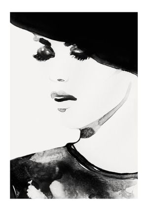 Eyes Closed Illustration 70x100