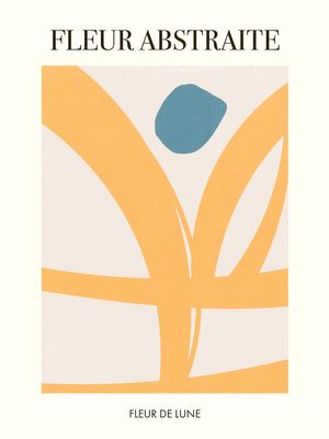 Fleur De Lune   Fleur Abstraite 30x40