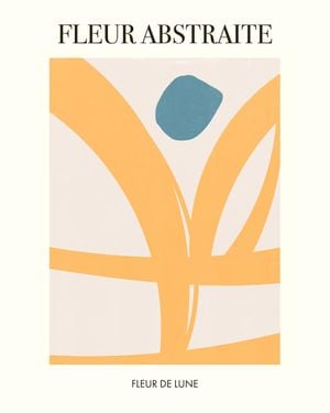 Fleur De Lune   Fleur Abstraite 40x50