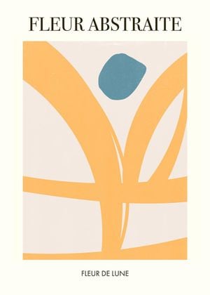 Fleur De Lune   Fleur Abstraite 50x70