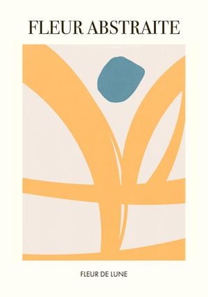 Fleur De Lune   Fleur Abstraite 70x100