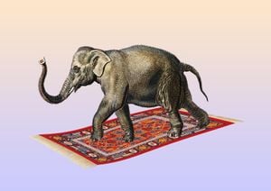 Flying Elephant 30x21