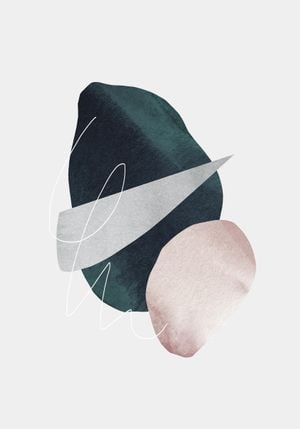 Green Pink Stones 70x100