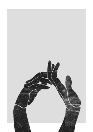 Hands Stencil 21x30