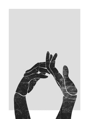 Hands Stencil 30x40