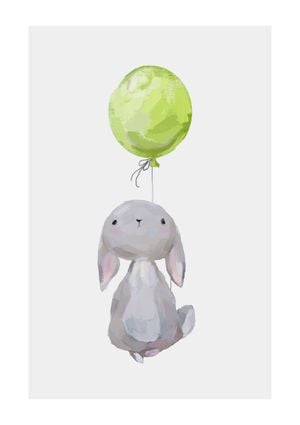 Hare With Balloon 21x30