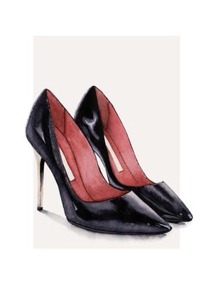 Heels Watercolor 30x40