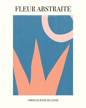 Hibiscus   Fleur Abstraite 40x50