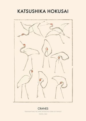 Hokusai Cranes