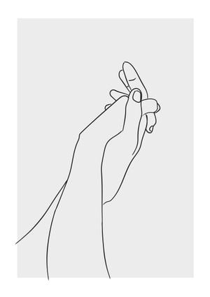 Hold My Hand Grey 21x30
