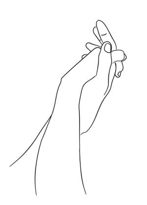 Hold My Hand White 50x70