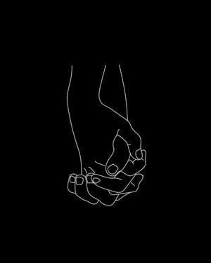 Holding Hands Inverted 40x50