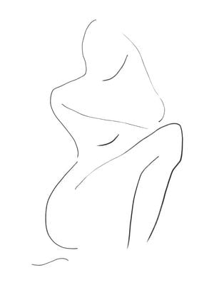 Indefinite Figure White 30x40