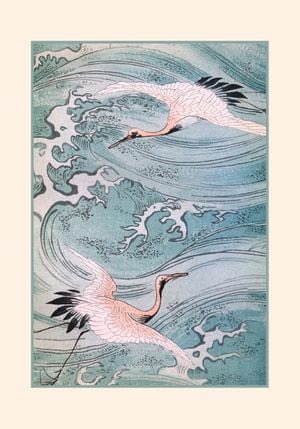 Japanese Cranes 70x100
